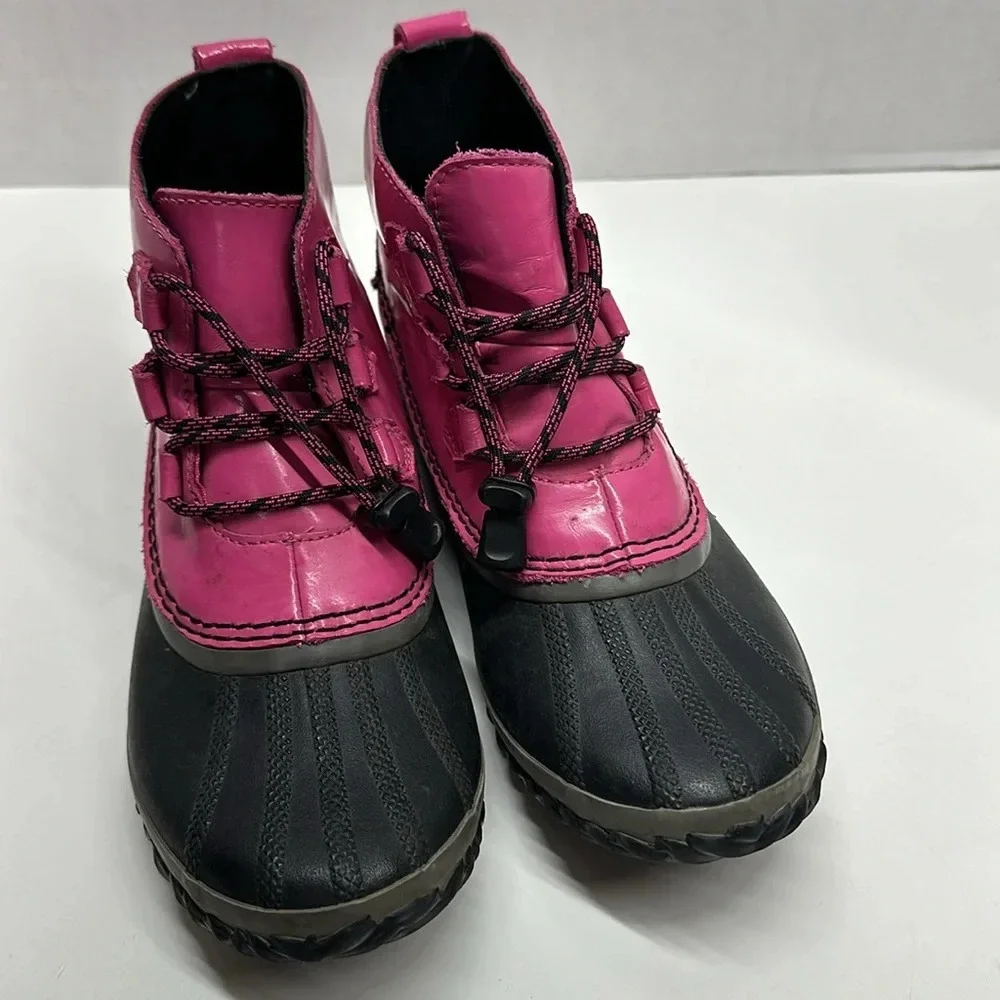 Sorel Duck Boots Lace Up Out N About Waterproof Winter Boot Shoes Pink Size 6